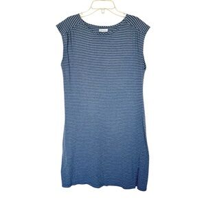 Sundance Blue and White Striped Sleeveless Knit Dress